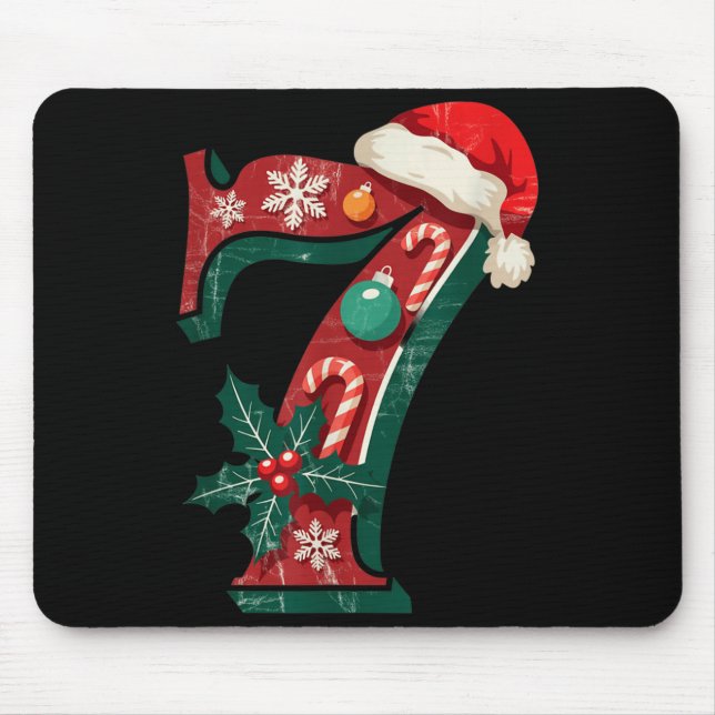 Funny Six Seven 6 7 Meme Design Couples Christmas  Mouse Pad (Front)