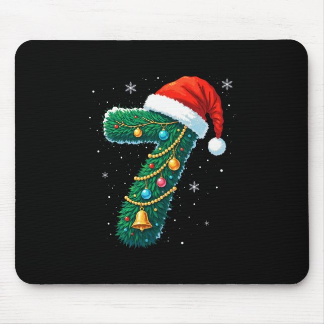 Funny Six Seven 6 7 Meme Design Couples Christmas  Mouse Pad (Front)