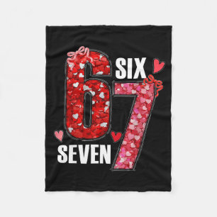 Funny Six Seven 6 7 Meme For Men Women Kids Valent Fleece Blanket