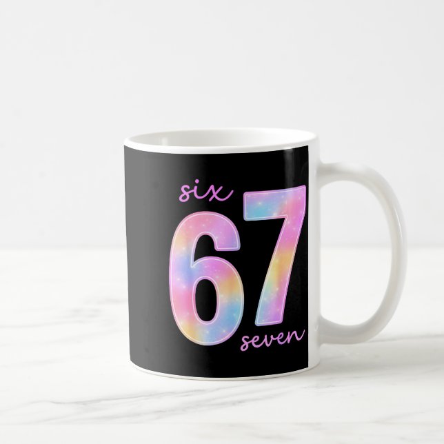 Funny Six Seven 6 7 Meme Gen Alpha Slang 67 Kids G Coffee Mug (Right)