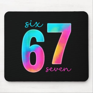Funny Six Seven 6 7 Meme Gen Alpha Slang 67 Kids Mouse Pad