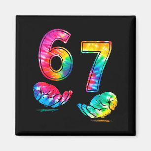 Funny Six Seven 6 7 Meme Gen Alpha Slang 6 7 Hands Magnet