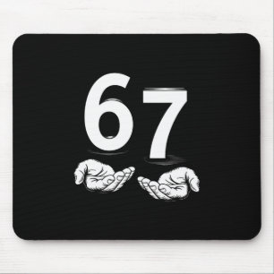 Funny Six Seven 6 7 Meme Gen Alpha Slang 6 7 Hands Mouse Pad