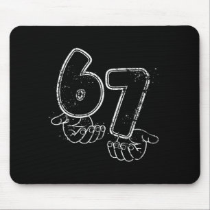 Funny Six Seven 6 7 Meme Gen Alpha Slang 6 7 Hands Mouse Pad