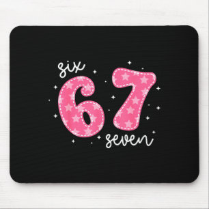 Funny Six Seven 6 7 Meme Gen Alpha Slang 6 7 Nk Cu Mouse Pad