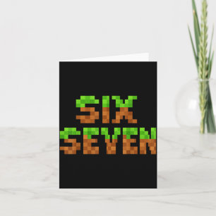 Funny Six Seven 6 7 Meme Gen Alpha Slang Game Xel Card