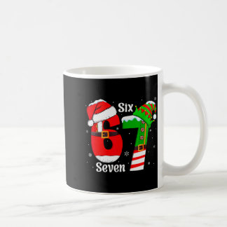 Funny Six Seven 6 7 Meme Gen Alpha Slang Santa Elf Coffee Mug