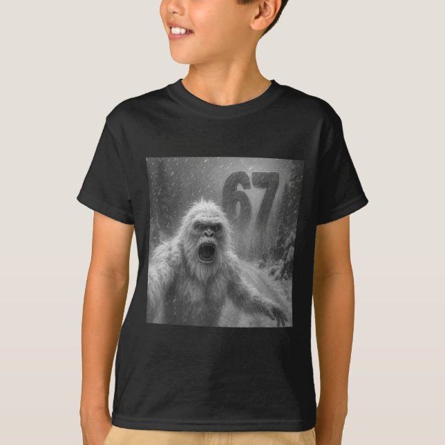Funny Six Seven 6 7 Meme Gen Z Alpha Slang Yeti Se T-Shirt (Front)