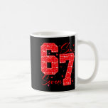 Funny Six Seven 6 7 Meme Hearts Cud Valentine&#39;s Da Coffee Mug