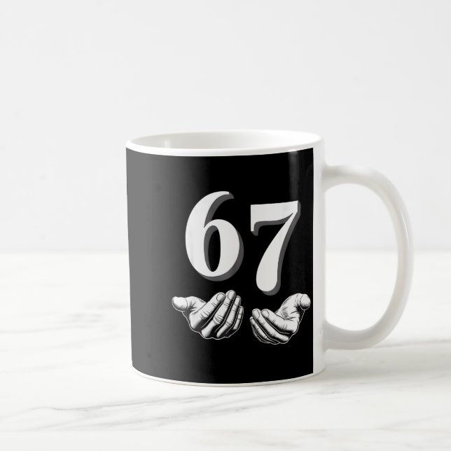 Funny Six Seven 6 7 Meme Men Women Kids  Coffee Mug (Right)