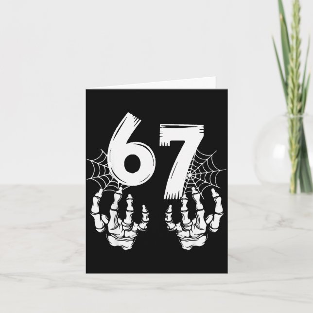 Funny Six Seven 6 7 Meme Number 67 Design Couples  Card (Front)