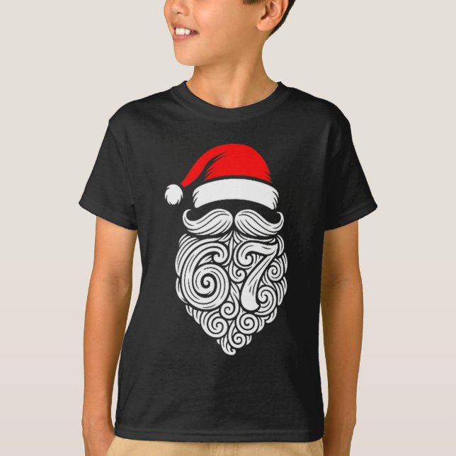 Funny Six Seven 6 7 Meme Santa Christmas Shirt Men (Front)