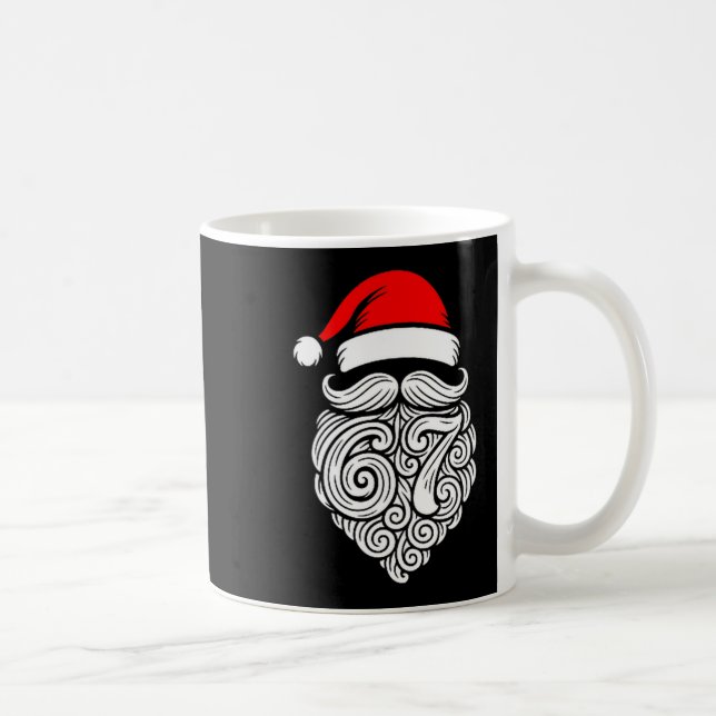 Funny Six Seven 6 7 Meme Santa Christmas Shirt Men Coffee Mug (Right)