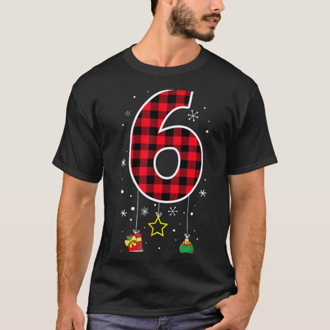Funny Six Seven 6 7 Meme Saying Couples Christmas  T-Shirt (Front)