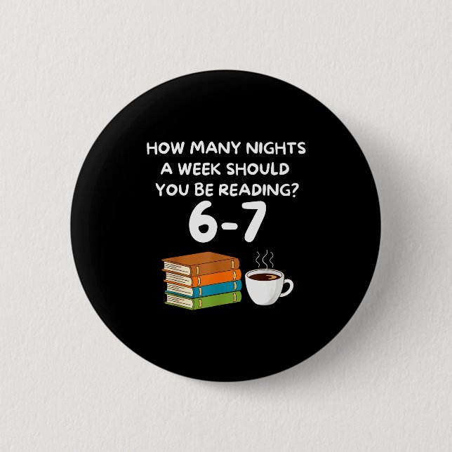 Funny Six Seven 6 7 Meme Teacher Design Reading 6- Button (Front)