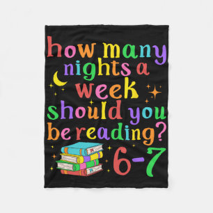 Funny Six Seven 6 7 Meme Teacher Design Reading 6- Fleece Blanket