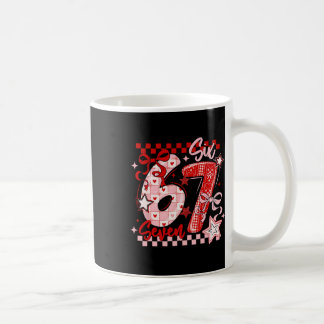 Funny Six Seven 6 7 Meme Valentine Girl  Coffee Mug