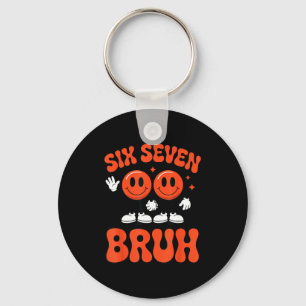 Funny Six Seven 6 7 Meme Valentine Hearts Valentin Keychain