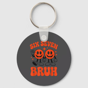 Funny Six Seven 6 7 Meme Valentine Hearts Valentin Keychain