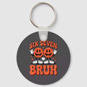 Funny Six Seven 6 7 Meme Valentine Hearts Valentin Keychain
