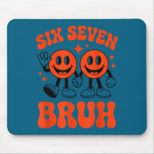 Funny Six Seven 6 7 Meme Valentine Hearts Valentin Mouse Pad