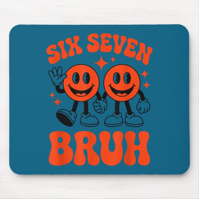 Funny Six Seven 6 7 Meme Valentine Hearts Valentin Mouse Pad (Front)