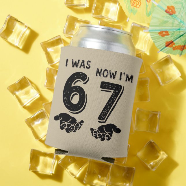 Funny Six Seven Birthday Meme 6 7 Years Old Bday Can Cooler (In Situ Summer)