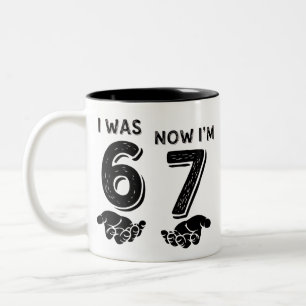Funny Six Seven Birthday Meme 6 7 Years Old Bday Two-Tone Coffee Mug