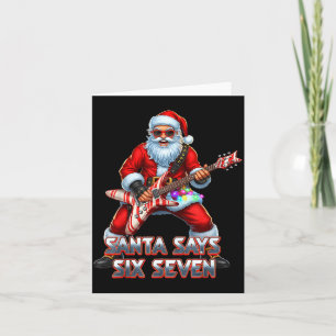 Funny Six Seven Christmas 6-7 Meme Santa 6 7 Santa Card