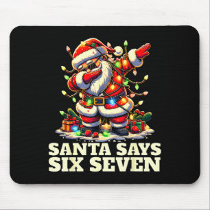 Funny Six Seven Christmas 6-7 Meme Santa 6 7 Santa Mouse Pad