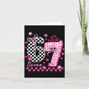 Funny Six Seven Coquette 6 7 Meme Men Women Valent Card