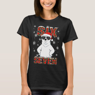 Funny Six Seven Lar Bear Christmas 67 Santa Hat Wi T-Shirt