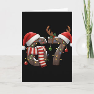 Funny Six Seven Meme 6-7 Xmas 67 Christmas Lights  Card