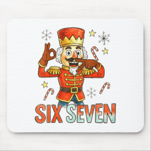 Funny Six Seven Meme Christmas Nutcracker Men Wome Mouse Pad