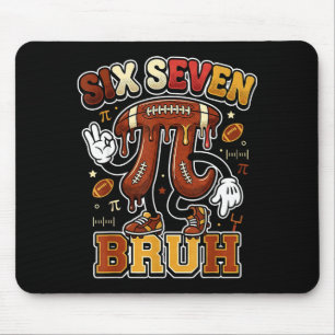 Funny six seven meme football day 3.14 math lovers mouse pad