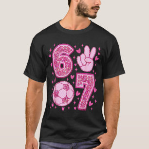 Funny Six Seven Soccer Valentines Day Men Women Ki T-Shirt