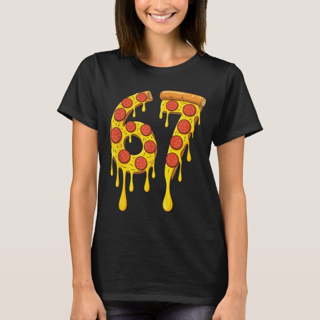 Funny Six Seven Zza 67 Number  T-Shirt (Front)