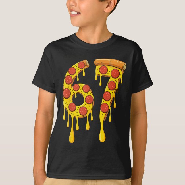 Funny Six Seven Zza 67 Number  T-Shirt (Front)