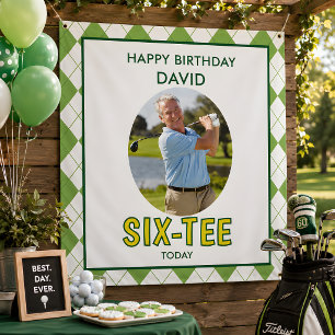 Funny Six-tee Golf 60th Birthday Tapestry