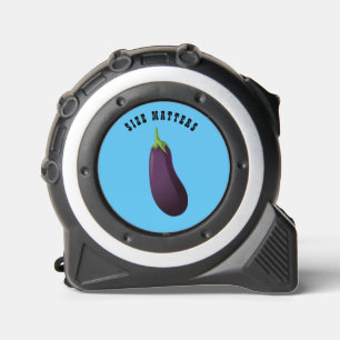 FUNNY SIZE MATTERS EGGPLANT  TAPE MEASURE
