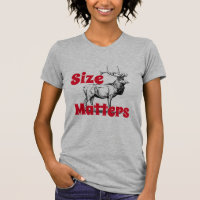 Funny "Size Matters" Elk with Big Rack
