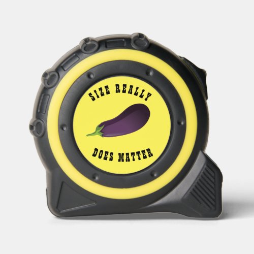 FUNNY SIZE REALLY DOES MATTER EGGPLANT  TAPE MEASURE