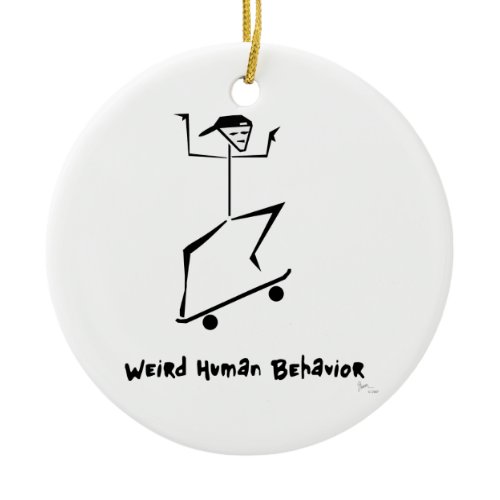 Funny Skate Board Christmas Ornament