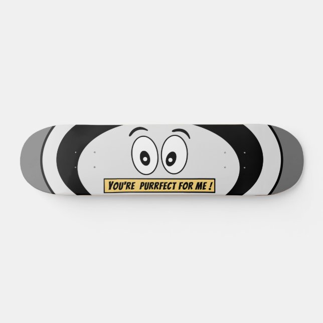 Funny Skateboard, Grey, Perfect, Cartoon, Humor Skateboard (Horz)