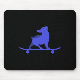 Funny Skateboarding Dog French Bulldog Lover Men W Mouse Pad
