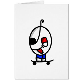 funny skateboarding dude cards