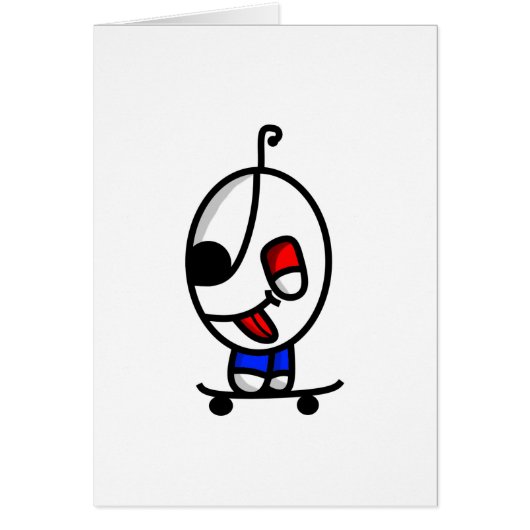 funny skateboarding dude cards (Front)