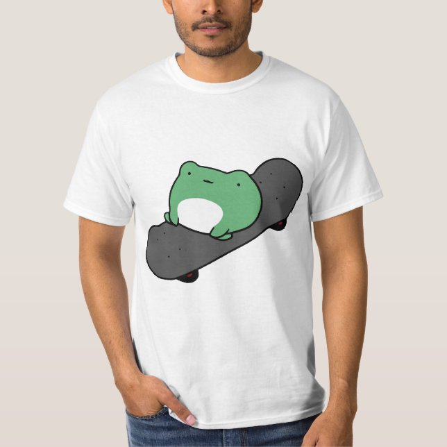 Funny Skateboarding Frog T-Shirt (Front)