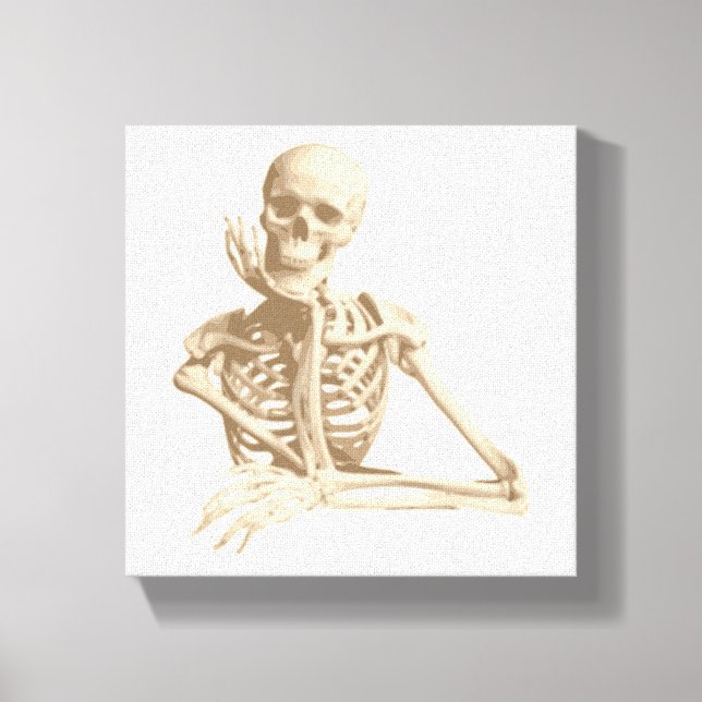 Funny Skeleton Canvas Print (Front)