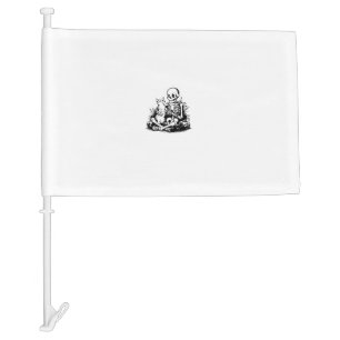 Funny Skeleton Cat Skull Kitty Cute Cat Goth Hallo Car Flag